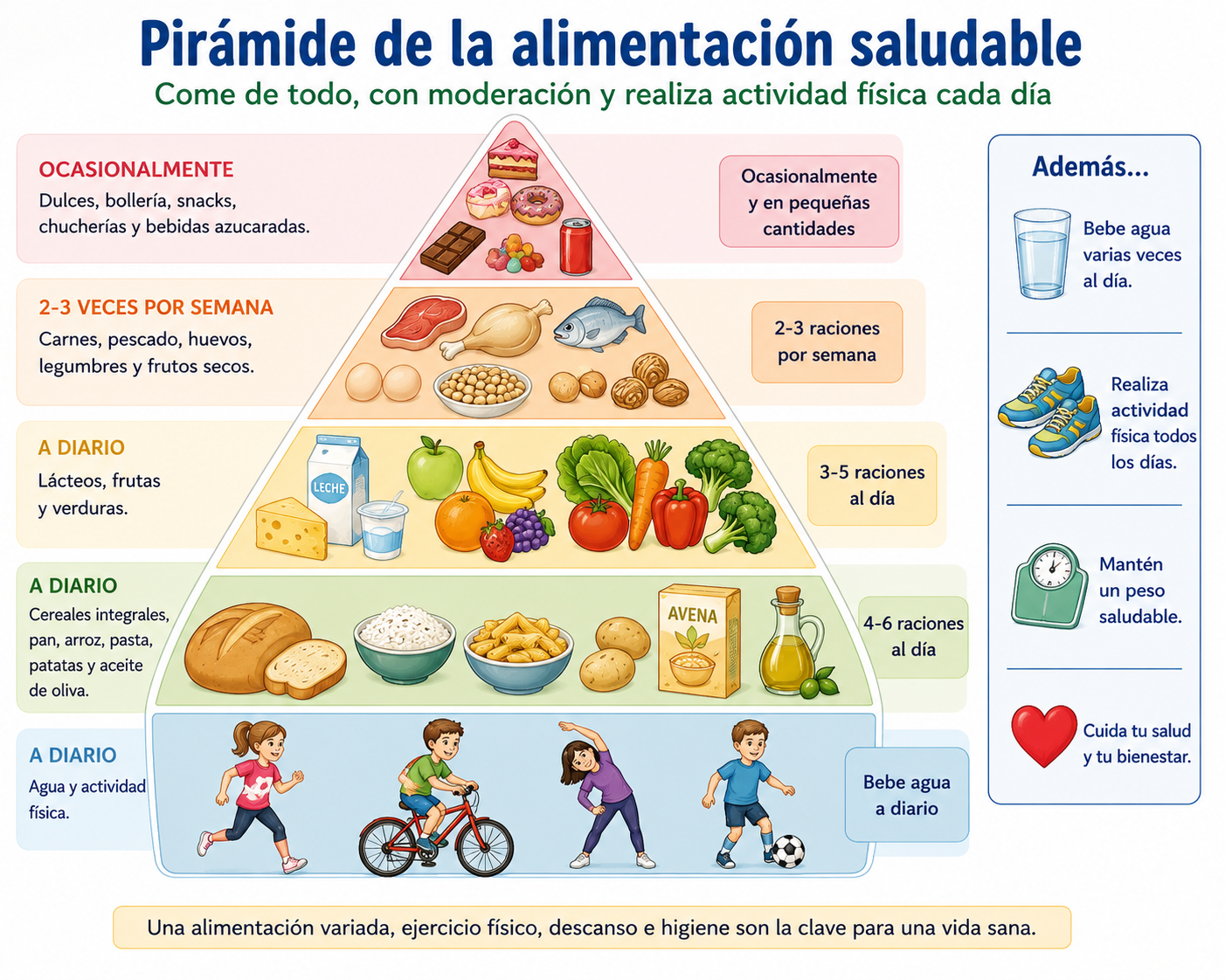Pirámide de la alimentación saludable