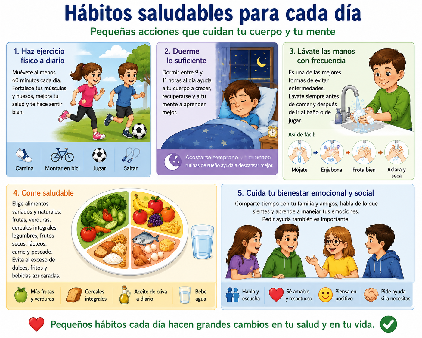 Hábitos saludables para una vida sana