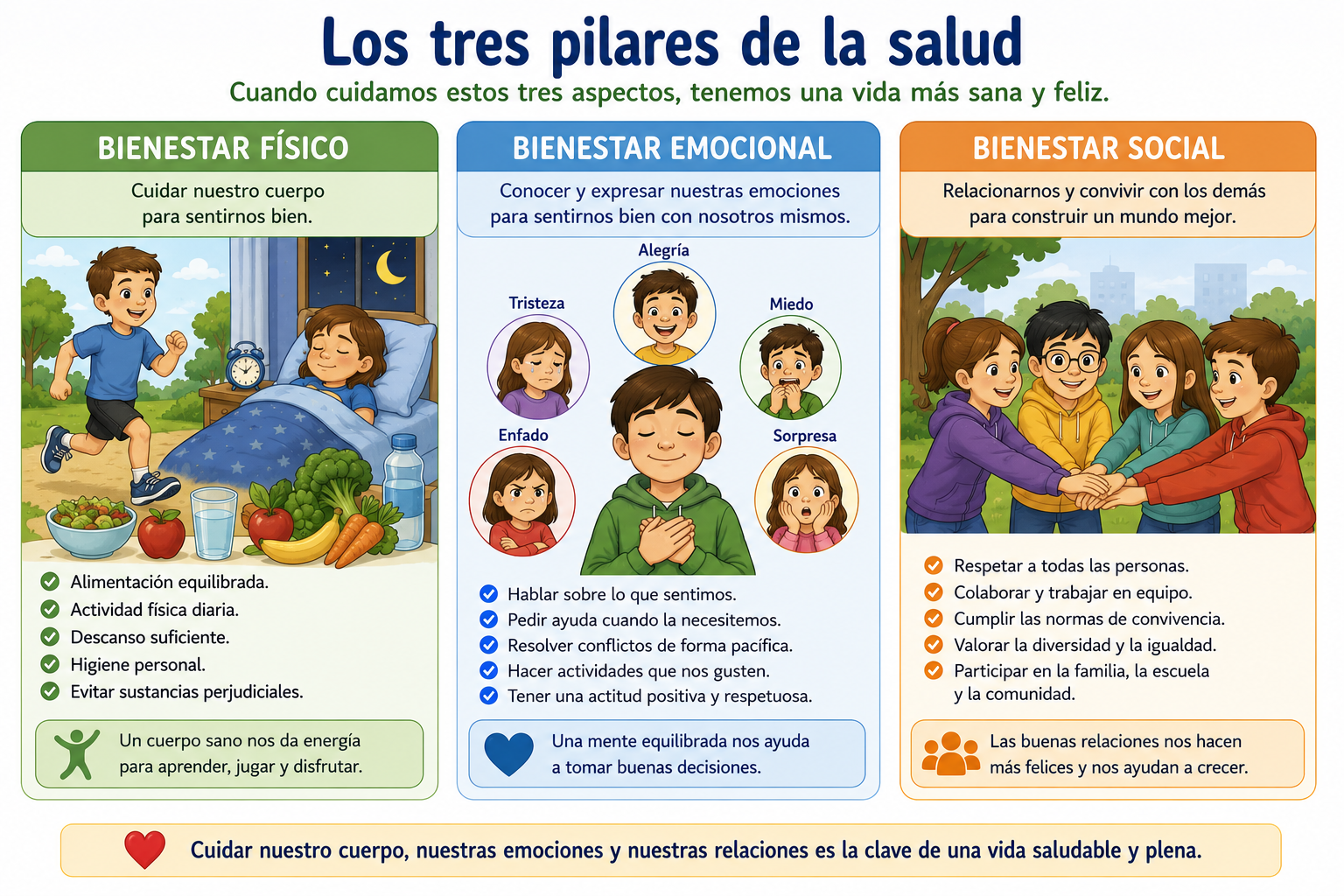 Los tres pilares de la salud