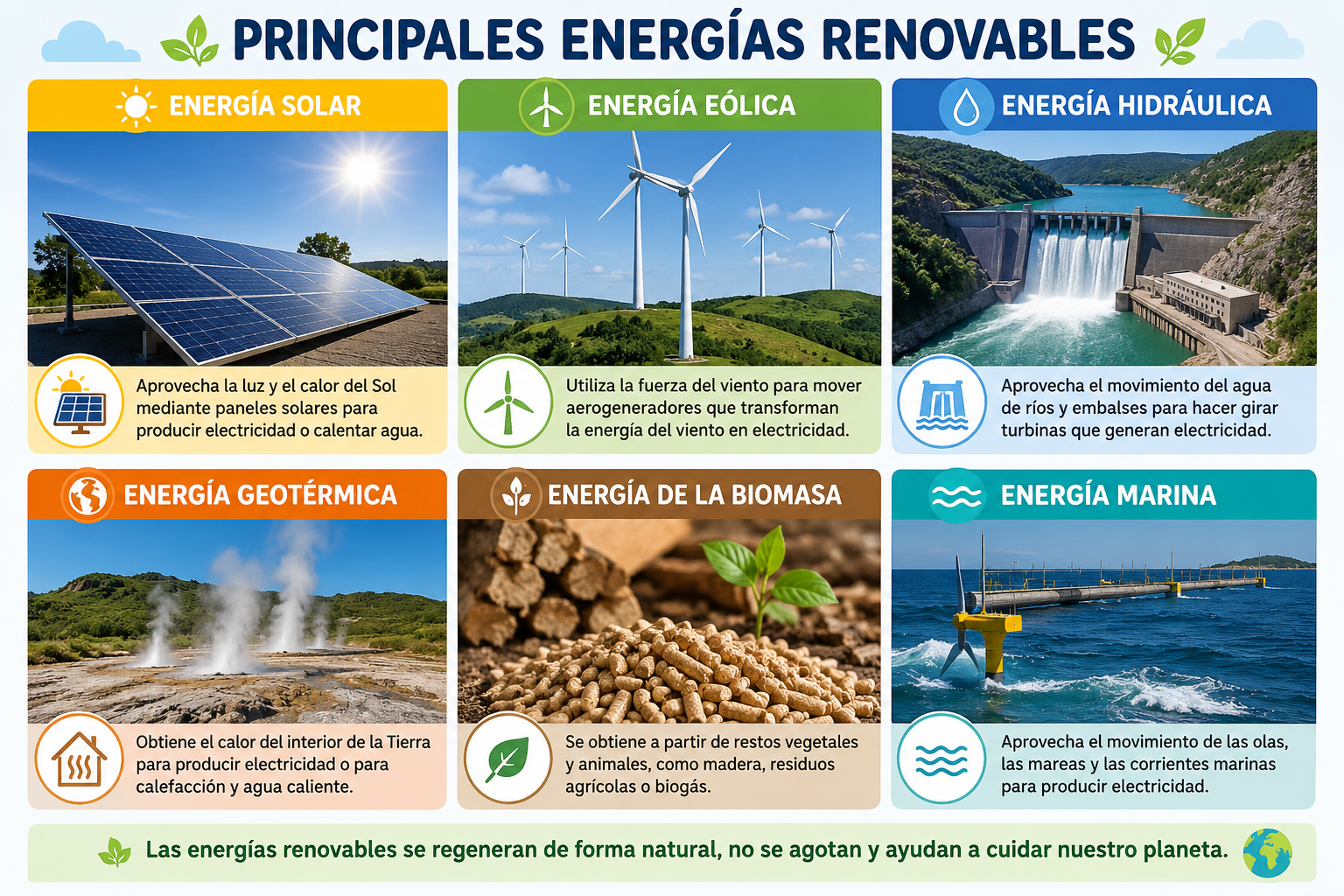 Principales energías renovables