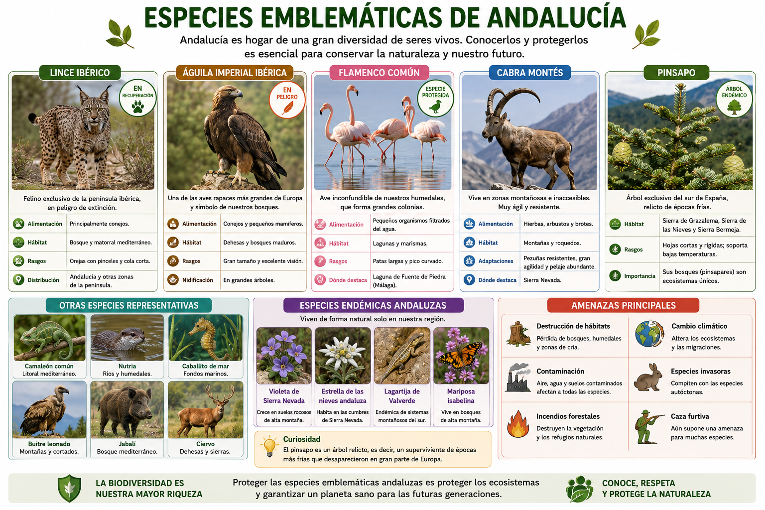 Especies emblemáticas de Andalucía