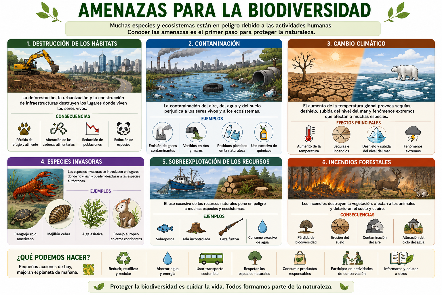 Amenazas para la biodiversidad