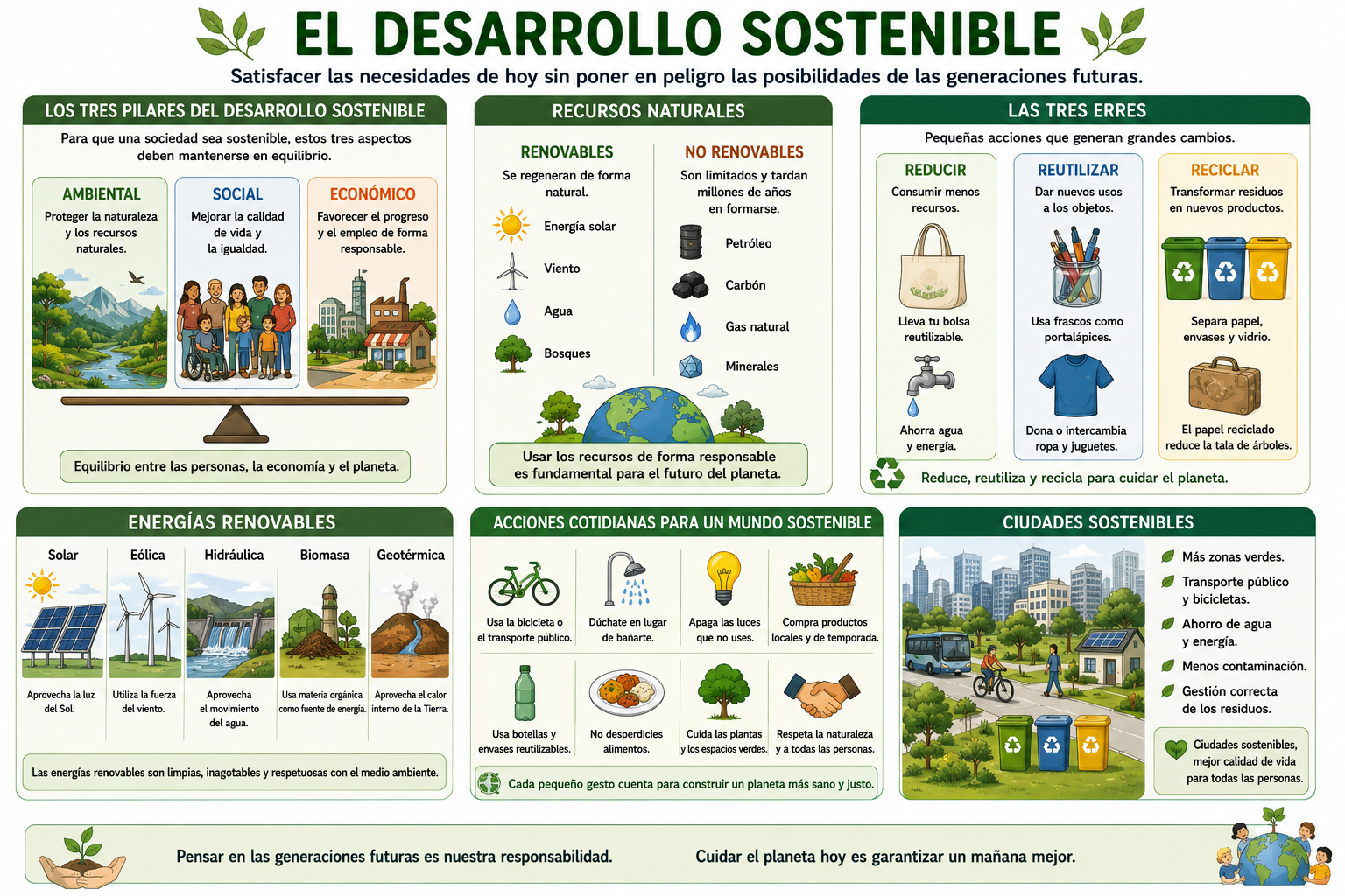 El desarrollo sostenible y las tres erres