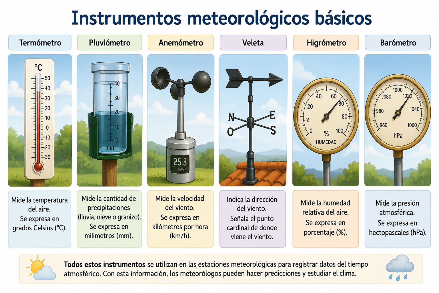 Instrumentos meteorológicos básicos